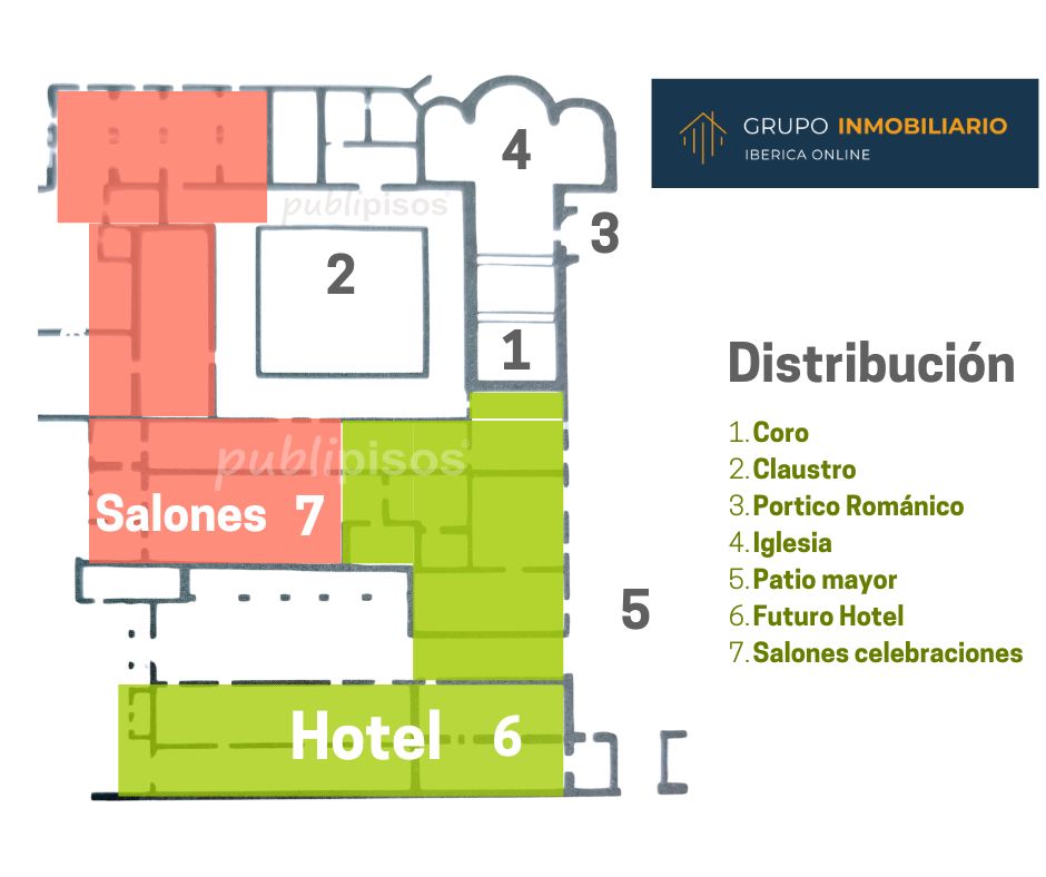 Plano distribución monasterio